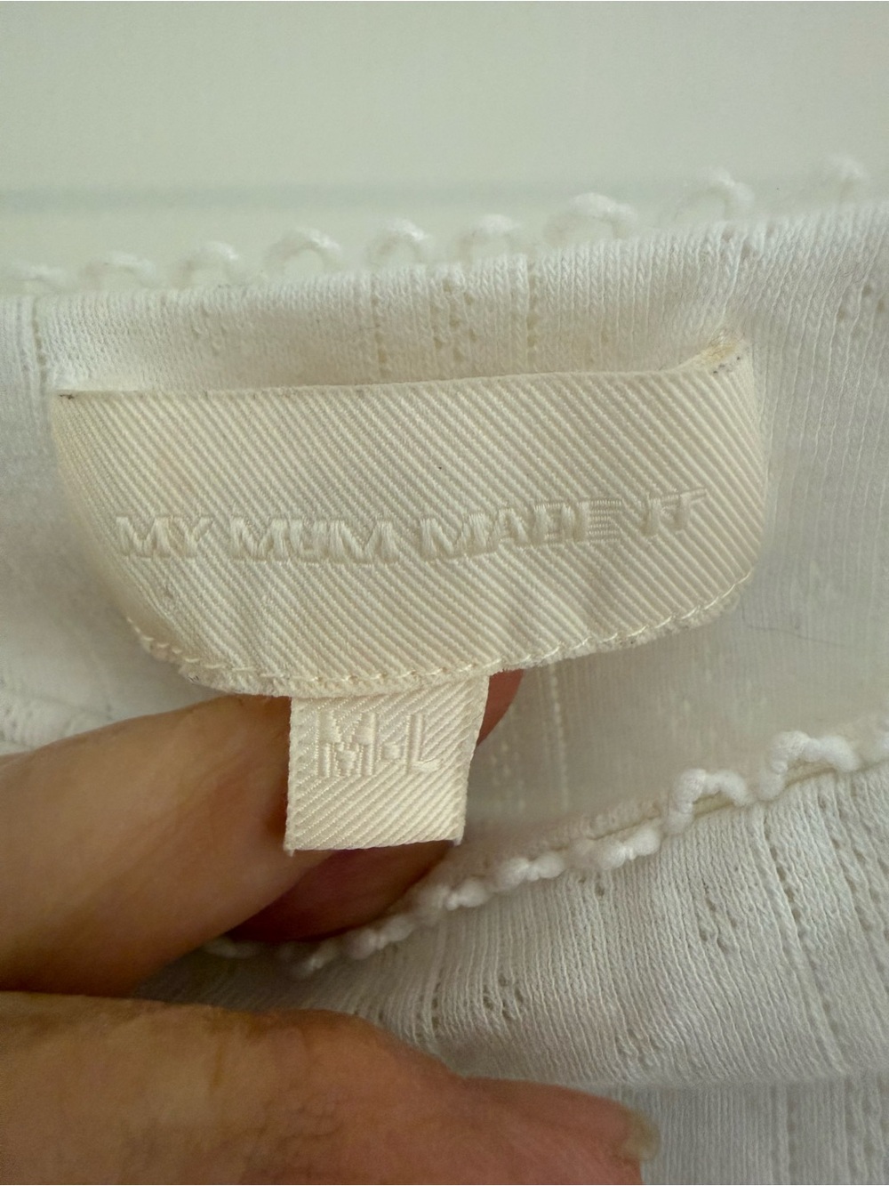 MY MUM MADE IT WHITE POINTELLE COTTON MAXI SKIRT M/L - Picture 11 of 13